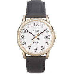 Timex Mens Easy Reader Leather Watch T2H291