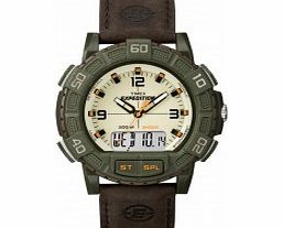 Timex Mens Expedition Shock Combo Brown Watch