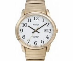 Timex Mens White Gold Easy Reader Watch