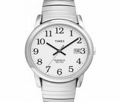 Timex Mens White Silver Easy Reader Watch