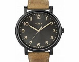 Timex Originals Mens Black Tan Classic Round Watch