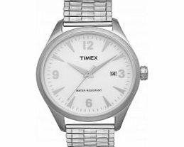 Timex Originals Mens White Steel Expander Watch