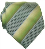 Green Textured Stripe Necktie by
