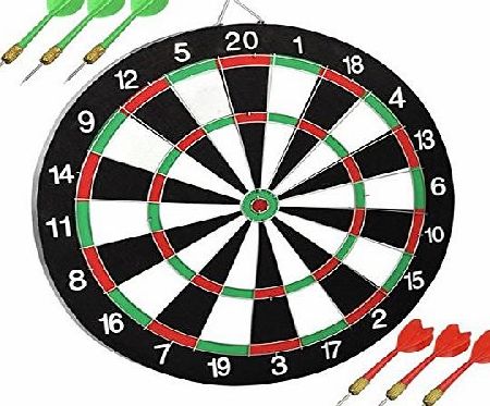 tinkertonk Dartboard Dart Board With 6 Darts Ideal For Kids