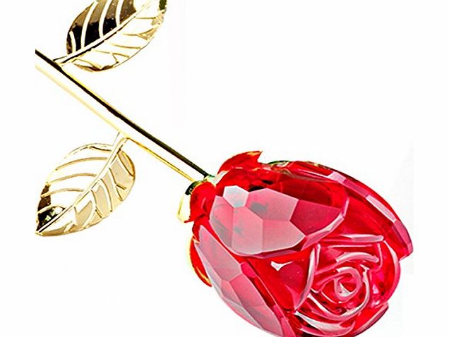 Tinksky Crystal Rose Flower Valentine Gift Wedding Favor