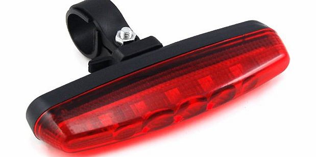 tinxs GadgetpoolUK Ultra Bright 5 LED Red Bike Bicycle Rear Tail Lamp Light