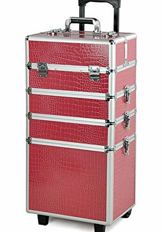tinxs  Luxury Large 4 in 1 Hairdressing Makeup Vanity Case Beauty Cosmetics Trolley