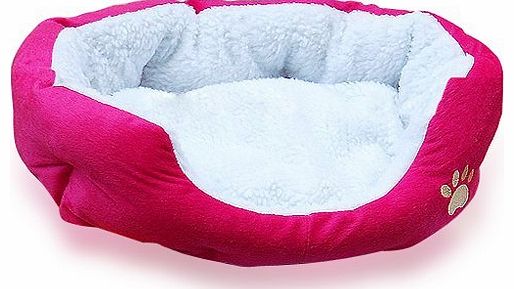 tinxs  Luxury Unique Warm Indoor Soft Pet Dog Cat Puppy Sofa House Bed with Mat Cushion Dog Supplies L Rose