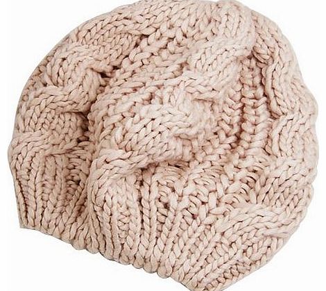 tinxs WMA Beige Winter Ladys Warm Knitted Knit Beret Braided Ski Cap Baggy Beanie Crochet women Hat