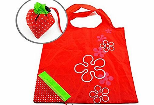 tinxs WMA Strawberry Folding Fold up Reusable Compact Eco periodic duty Recycling use Shopping Bag