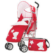 Tiny Tatty Teddy Pushchair with Accessories, Red