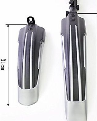 Tire Fenders Bicycle Bike Cycling Front/Rear Mud Guards Mud Set Mountain Tire Fenders (Silver)