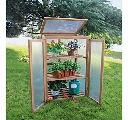 TitanStrong Wooden Cold Frame, Mini Greenhouse Timber Grow house Timber