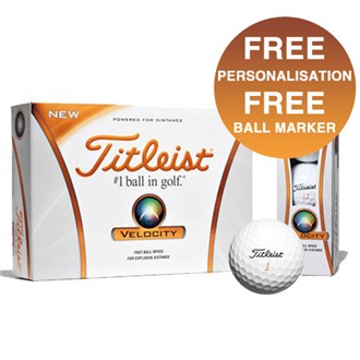 Titleist Personalised Velocity Golf Balls (12 Ball