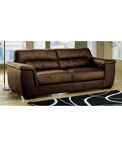 Large Leather Sofa - Brown