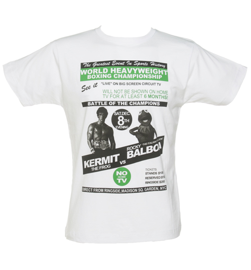 Mens White Rocky Vs Kermit T-Shirt from To
