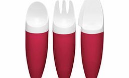 Red toddler cutlery set