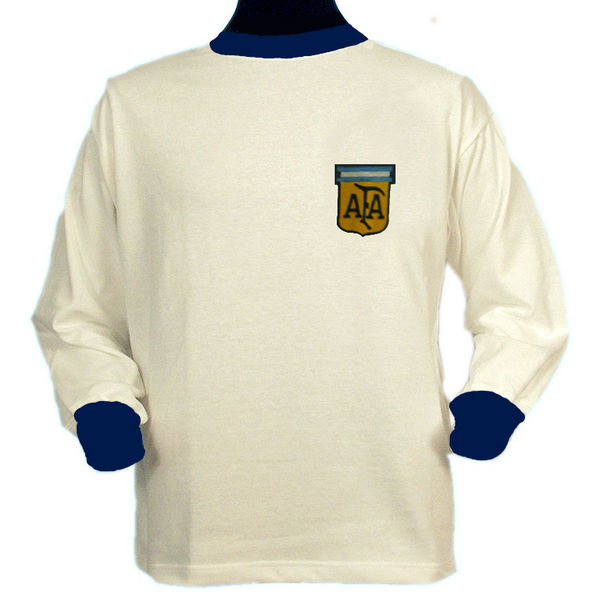 TOFFS Argentina 1980s away. Retro Football Shirts