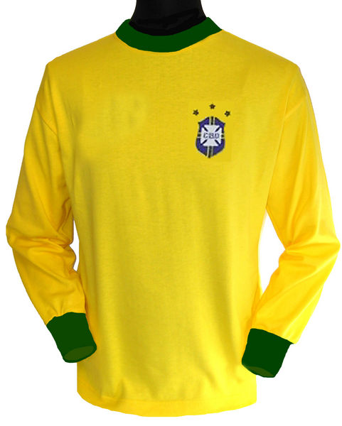 TOFFS Brazil 1972 3X champs shirt. Retro Football Shirts