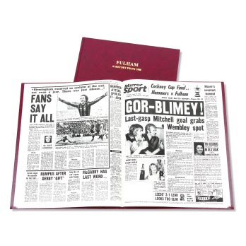 Fulham Football Newspaper Book. Retro Football