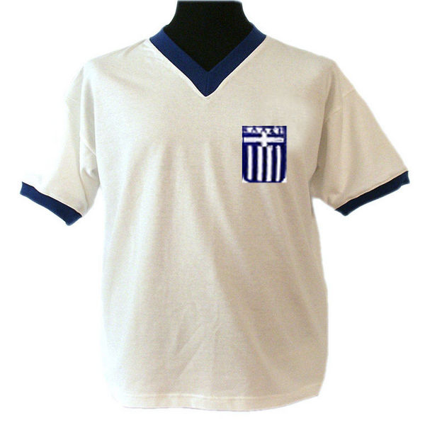 TOFFS Greece 1980s away. Retro Football Shirts