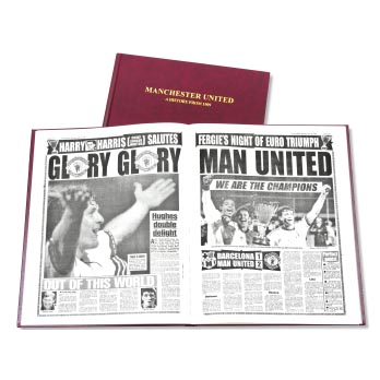 Manchester United Football Newspaper Book. Retro