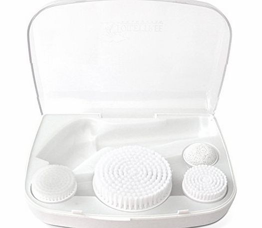 Storage and Travel Case for Water-Resistant Professional Skin Care Face and Body Brush System by ToiletTree Products. Case includes $21 worth of replacement heads.