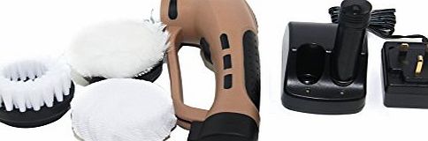 TOKUYI Portable Electric Shoe Polisher suitable to leather shoes, furniture like sofa, car mat