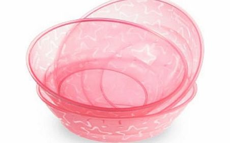 Tommee Tippee Tableware Essentials Basics Feeding Bowls 3 per pack (Pink)