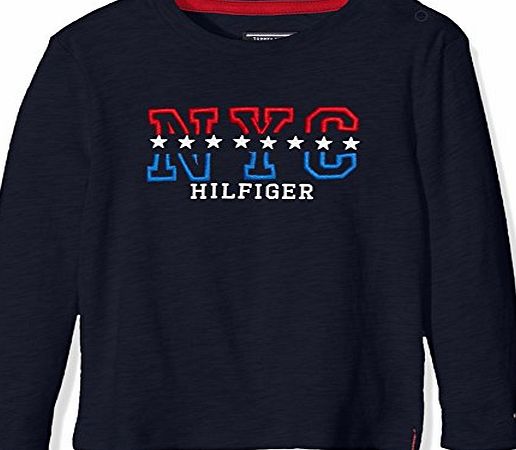 Tommy Hilfiger Boys Iconic CN Tee L/S T-Shirt, Blue-Blau (Navy Blazer 431), 5 Years
