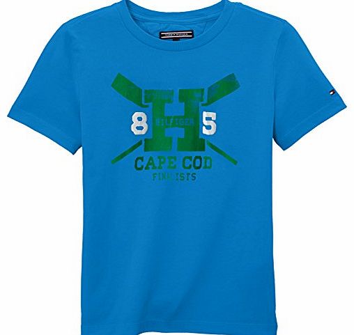 Tommy Hilfiger Boys T-Shirt - Blue - Bleu (Brilliant Blue) - 16 Years