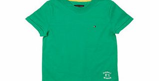 Green cotton graphic print T-shirt