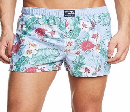 Tommy Hilfiger Hilfiger Denim Men East Woven Floral Boxer Shorts, Multicoloured (Regatta), Medium