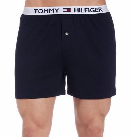 Tommy Hilfiger Mens Athletic Knit Boxer Short Navy Blue (X-Large 40-42)