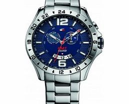 Tommy Hilfiger Mens Blue and Silver Baron
