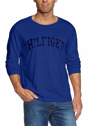 Tommy Hilfiger Mens Crew Neck Long - regular T-Shirt - Blue - Blau (422 SODALITE BLUE-PT) - 48