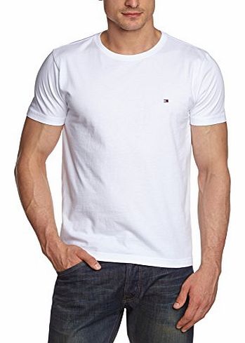 Mens Flag Tee C-Nk S/S Rf Crew Neck Short Sleeve T-Shirt, White (Classic White 100), Medium