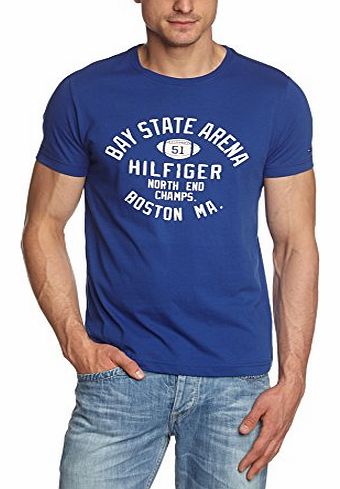 Tommy Hilfiger Mens Lexington Tee S/S Rf Crew Neck Short Sleeve T-Shirt, Blue (Surf The Web-Pt 430), X-Large