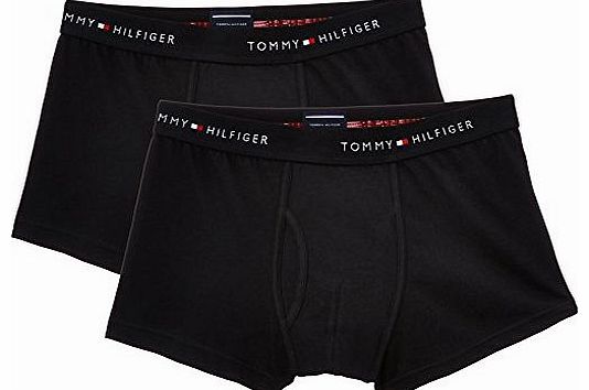 Tommy Hilfiger Mini Flag Cotton 2Pack With Fly Mens Trunks Caviar Large