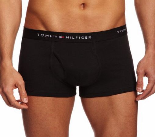 Tommy Hilfiger Mini Flag Natural Cotton With Fly Mens Trunks Caviar Large