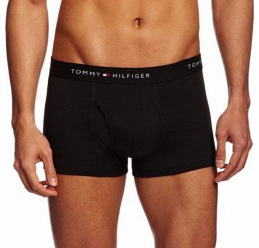 Tommy Hilfiger Mini Flag Natural Cotton With Fly Mens Trunks Caviar Small