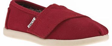 kids toms red classic unisex toddler 2201503070