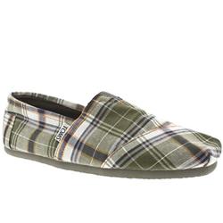 Toms Male Uni Classic Fabric Upper Slip on Shoes in Green