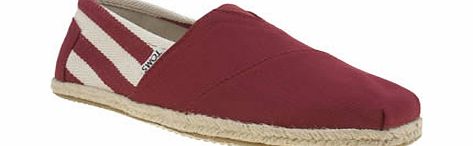 toms Red University Classic Stripe Shoes
