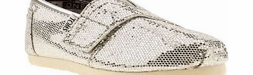 Toms silver classic glitter girls toddler