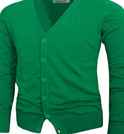 Toms Ware Mens Stylish Fashion V-Neck Button Up Cardigan TWCMC03-GREEN-2XL ( US XL)