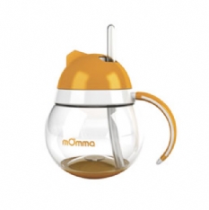 Tomy mOmma by Tomy Orange Cup with Straw