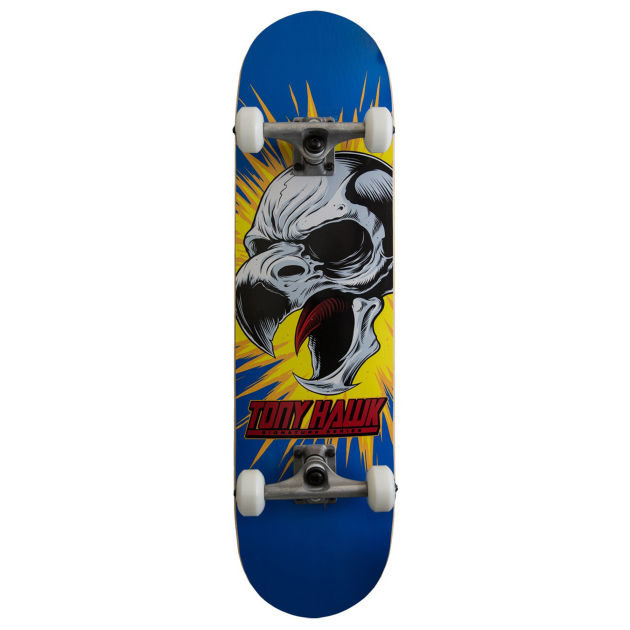 Tony Hawk Screaming Hawk Blue Skateboard - 8 inch