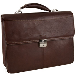 Tony Perotti Double Gusset Flap Over Briefcase