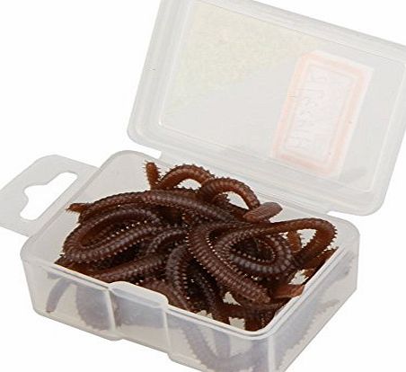 TOOGOO(R) 17pcs 10cm Soft Simulation Worms Artificial Fishing Lures Lifelike Tackle Baits Fishy Smell with Box